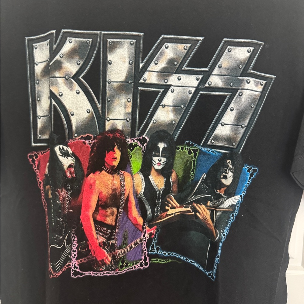 Kiss Tour Shirt Band Rock The Nation 2004 Black Size Medium - Picture 3 of 5